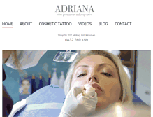 Tablet Screenshot of adrianabeauty.com.au